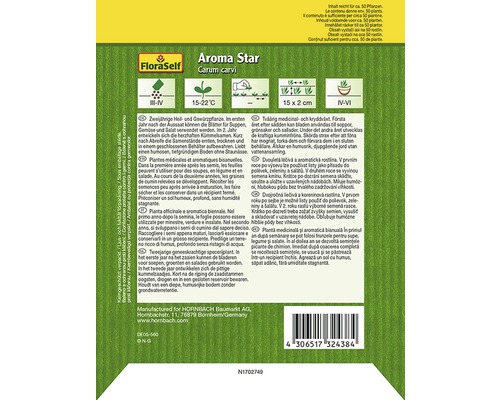Paquet de graines de cumin FloraSelf Aroma Star