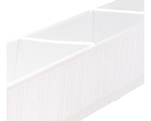 Blumenkasten aus Kunststoff mit drei Fächern