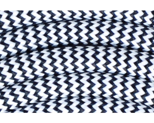 Câble textile avec motif en zigzag