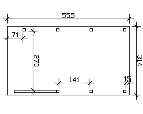 Dessin technique avec indications de dimensions