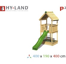 Spielturm Hyland Projekt 2 Holz mit Sandkasten, Rutsche grün