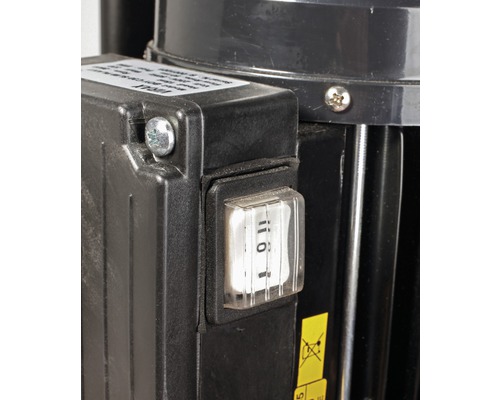 Detailansicht eines Schalters mit den Positionen 1, 0 und 2