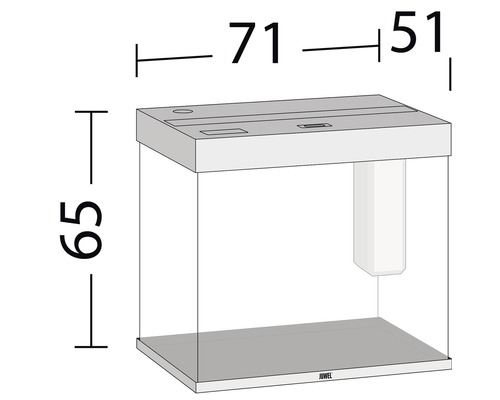 Image d''un aquarium avec des dimensions