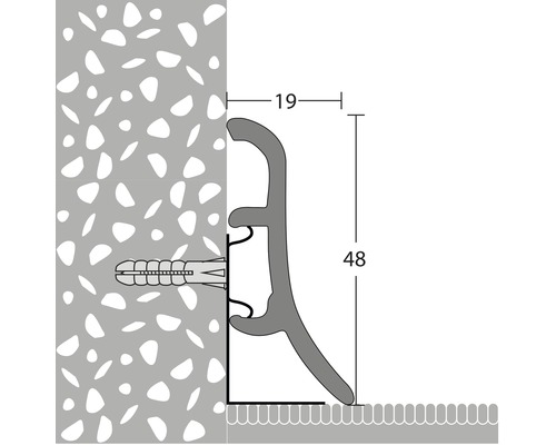 Profilleiste mit Maßangaben