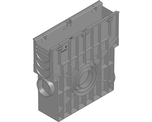 Bac d'écoulement Hauraton Recyfix Standard 100 en PP avec bac 500 x 150 x 488 mm