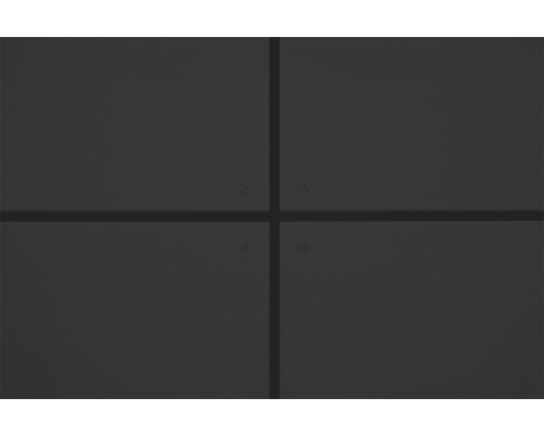 Gros plan de quatre panneaux avec joints