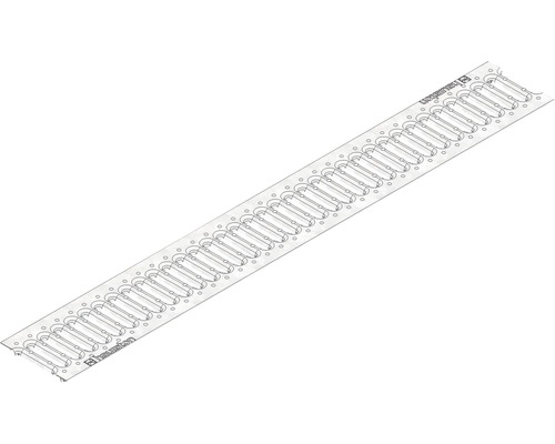 Grille passerelle pour caniveau Hauraton Faserfix / Recyfix Standard 100 à clipser zingué 1000 x 137 x 3 mm