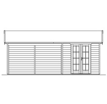 Abri de jardin SKAN HOLZ Tilburg avec plancher 613 x 420 cm naturel