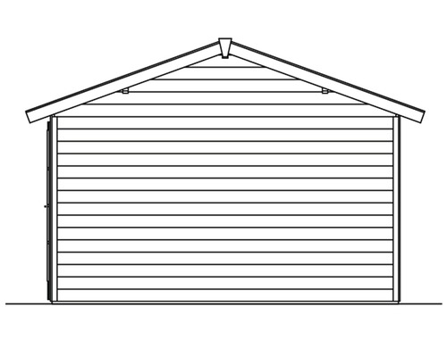 Illustration d''une cabane de jardin avec toit à deux pentes