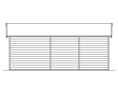 Illustration d''un abri de jardin avec bardage horizontal en bois