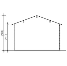 Gartenhaus SKAN HOLZ Tilburg mit Fußboden 613 x 420 cm schiefergrau