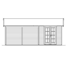 Gartenhaus SKAN HOLZ Tilburg mit Fußboden 613 x 420 cm schiefergrau