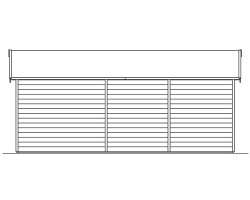 Image d''un abri de jardin avec bardage horizontal en bois