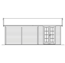 Gartenhaus SKAN HOLZ Tilburg mit Fußboden 613 x 420 cm schwedischrot