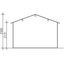 Gartenhaus SKAN HOLZ Tilburg mit Fußboden 613 x 420 cm schwedischrot
