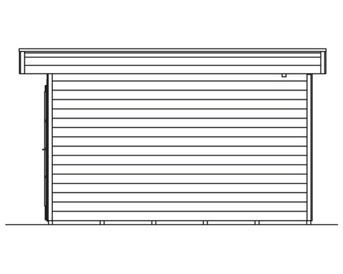 Illustration d''un abri de jardin avec bardage horizontal