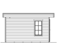 Abri de jardin SKAN HOLZ Breda avec plancher 420 x 440 cm naturel