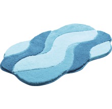 Tapis de bain à motifs bleus