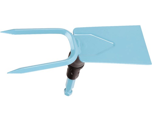 Sarcloir de jardin avec deux dents et une lame rectangulaire pour le travail du sol