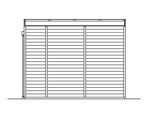 Illustration d''un abri de jardin avec revêtement horizontal