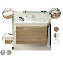 Waschtischunterschrank FACKELMANN Milano BxHxT 80 x 49,2 cm x 47,5 cm Frontfarbe asteiche holzdekor 84202
