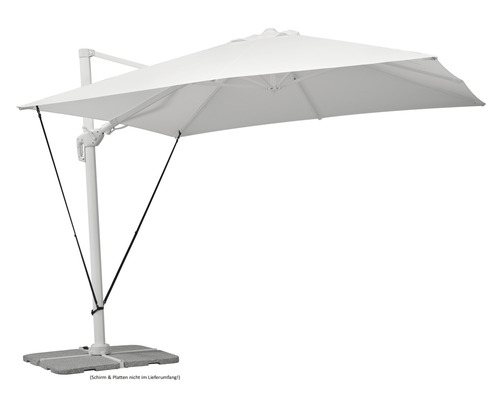 Parasol de jardin autoportant avec toit d''ombrage rectangulaire et base stable pour l''extérieur