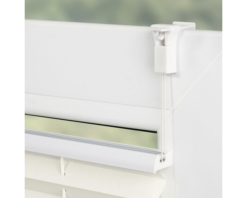 Store vénitien blanc avec mécanisme de traction pour la décoration de fenêtre