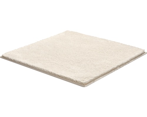 Tapis de bain carré et clair avec poils
