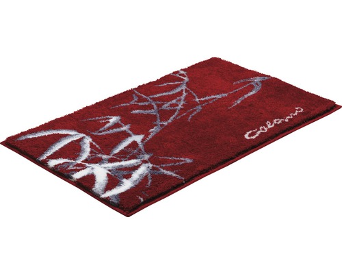 Tapis rouge avec motif de bambou