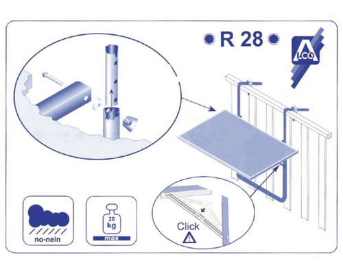 Anleitung für einen Klapptisch zur Balkonmontage