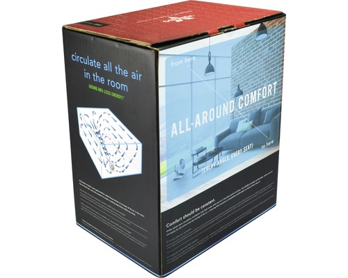 Emballage d''un produit qui fait circuler tout l''air dans la pièce