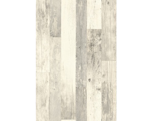 Papier peint intissé 941647 Factory 3 panneaux de bois crème gris Panneau en vinyle décoratif avec texture bois