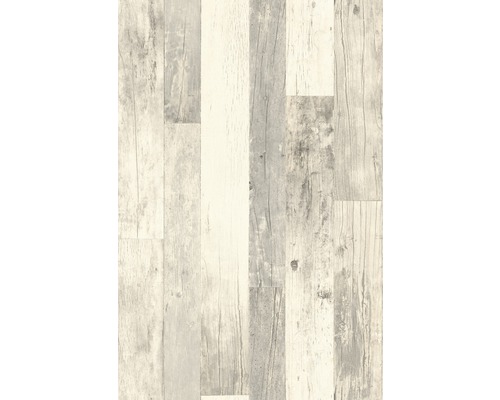 Papier peint intissé 941647 Factory 3 panneaux de bois crème gris