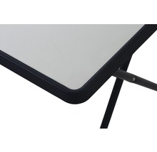 Vue détaillée d''une table pliante avec structure métallique