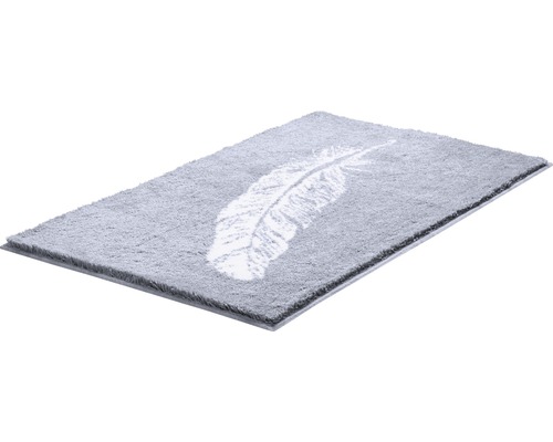 Tapis de bain rectangulaire avec motif de plumes
