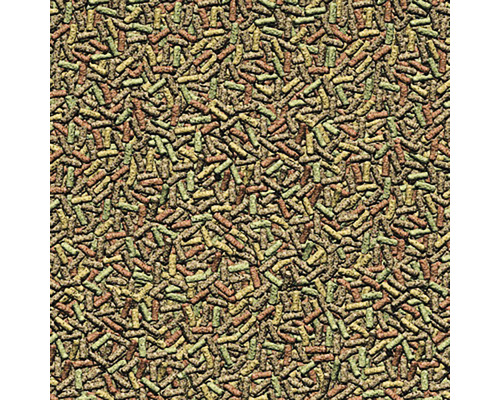 Gros plan de granulés pour poissons.