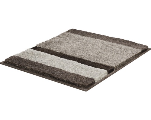 Tapis de bain rectangulaire à rayures