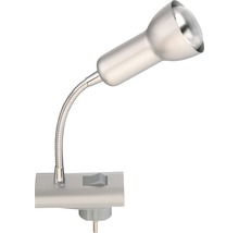 Spot sur prise lampe de lecture 1 ampoule h 225 mm couleur titane-thumb-1
