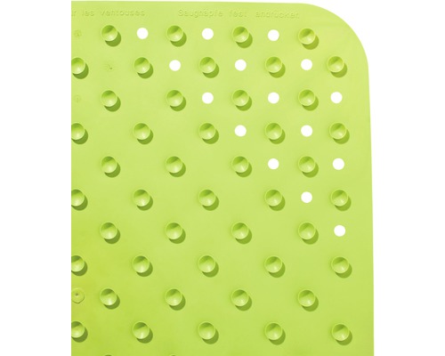 Tapis de bain vert avec ventouses