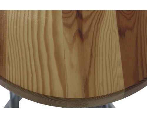 Vue détaillée d''un plateau de table rond en bois
