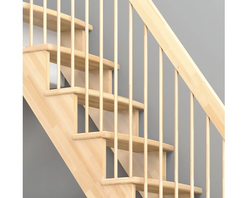 Escalier en bois avec rampe