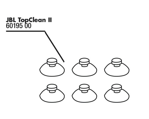 JBL TopClean II Ventouses, lot de six pièces