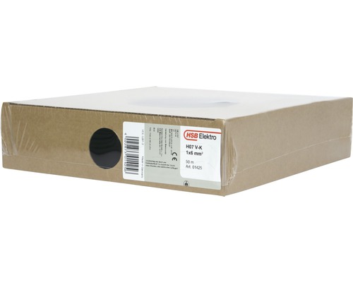 HSB Elektro Aderleitung H07 V-K 1x6 mm² im Karton