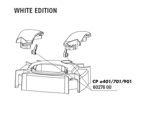 Explosionszeichnung einer CP e401/701/901 White Edition