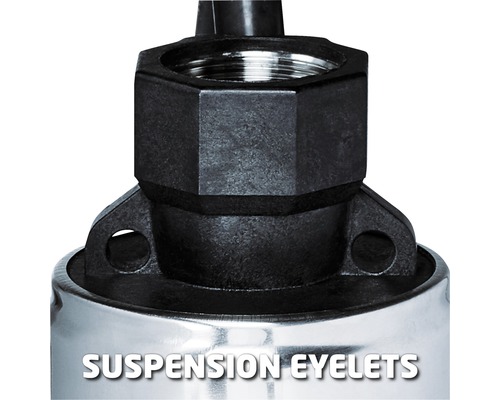 Gros plan sur un œillet de suspension