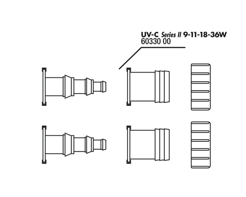 Technische Zeichnung einer UV-C-Serie