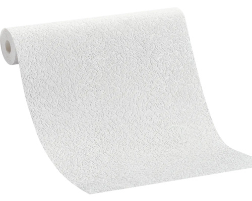 Papier peint intissé Feel Good 128000 granulé uni blanc - HORNBACH