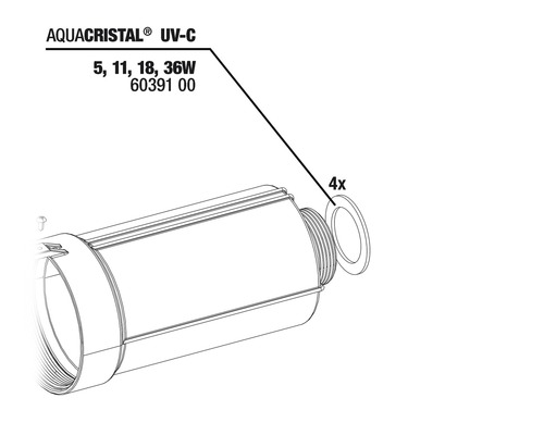 AQUACRISTAL UV-C Ersatzteile für 5, 11, 18, 36 Watt Geräte