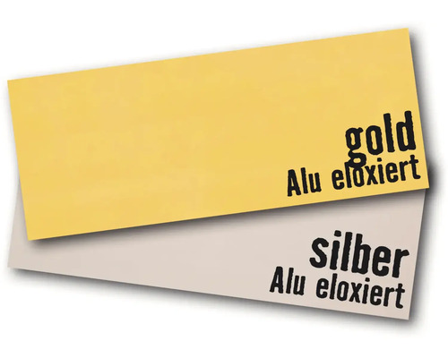 Échantillons d''aluminium anodisé en or et argent