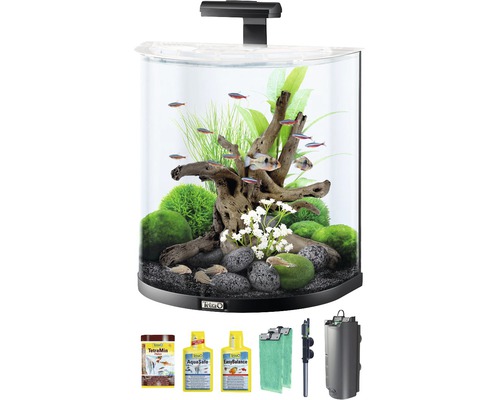 Kit complet d''aquarium Tetra AquaArt avec poissons, plantes, décorations et accessoires